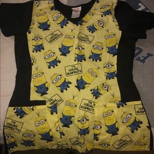 Minion scrub top